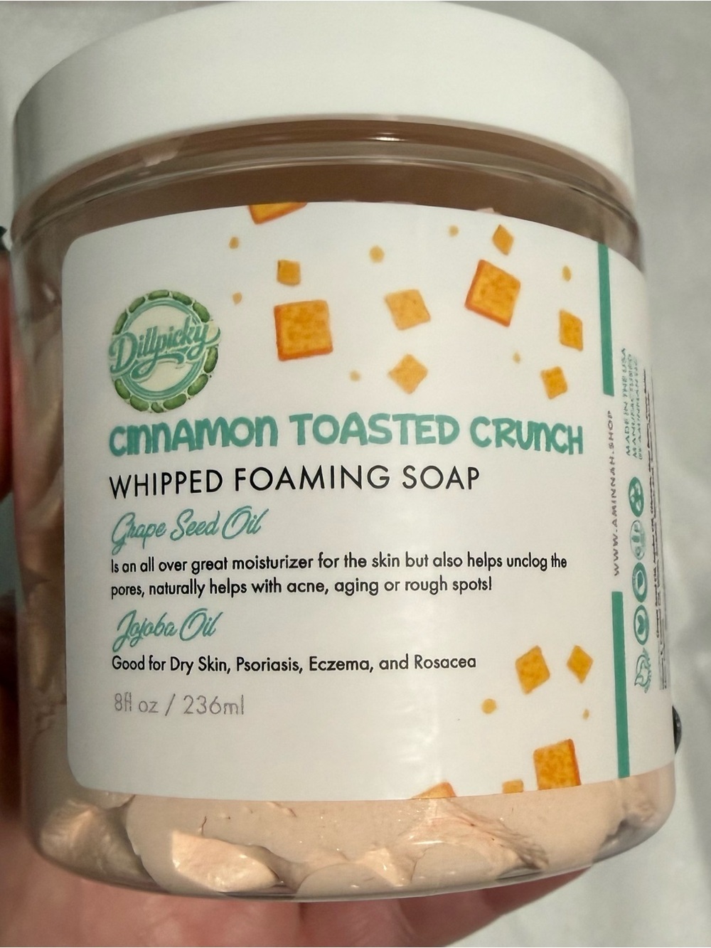 Aminnah/Dillpicky collab Cinnamon Toasted Crunch Whipped Foaming Soap!